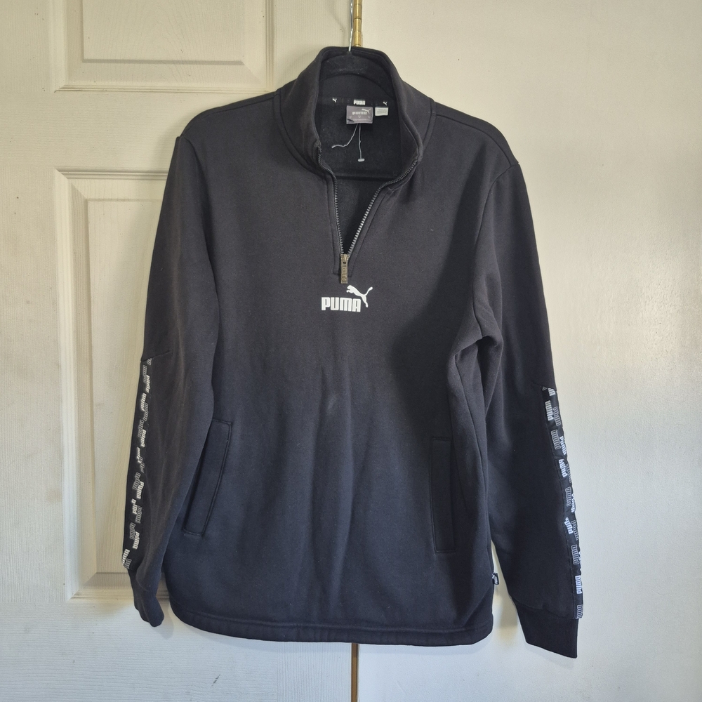 PUMA Men's Black Zip-Up Sweater
